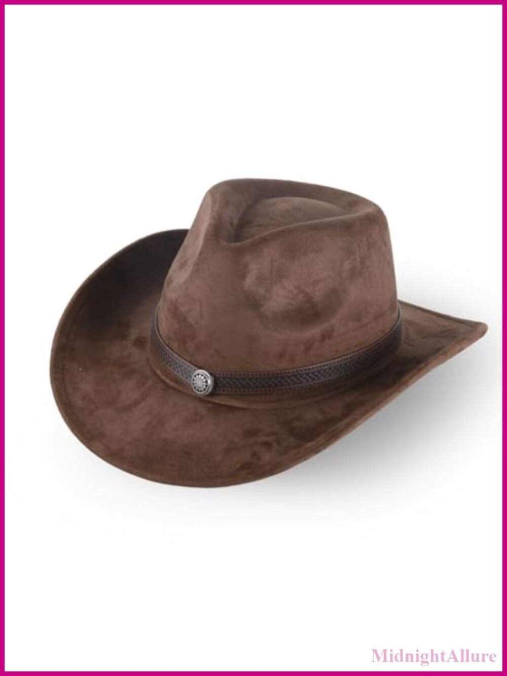Faux Leather Cowboy Hat Wide Brim Adjustable Western Style All Occasions